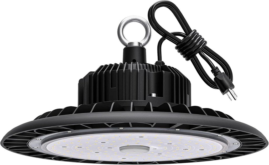 LED High Bay Light 150W 21000 LM 5000K Daylight IP65 Waterproof Non-Dim UFO Commercial Warehouse Lighting Fixture R7385
