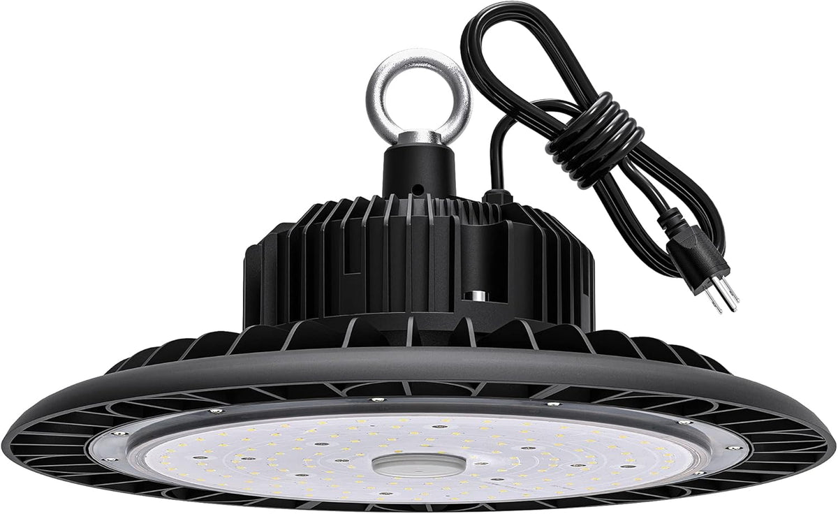 LED High Bay Light 150W 21000 LM 5000K Daylight IP65 Waterproof Non-Dim UFO Commercial Warehouse Lighting Fixture R7385