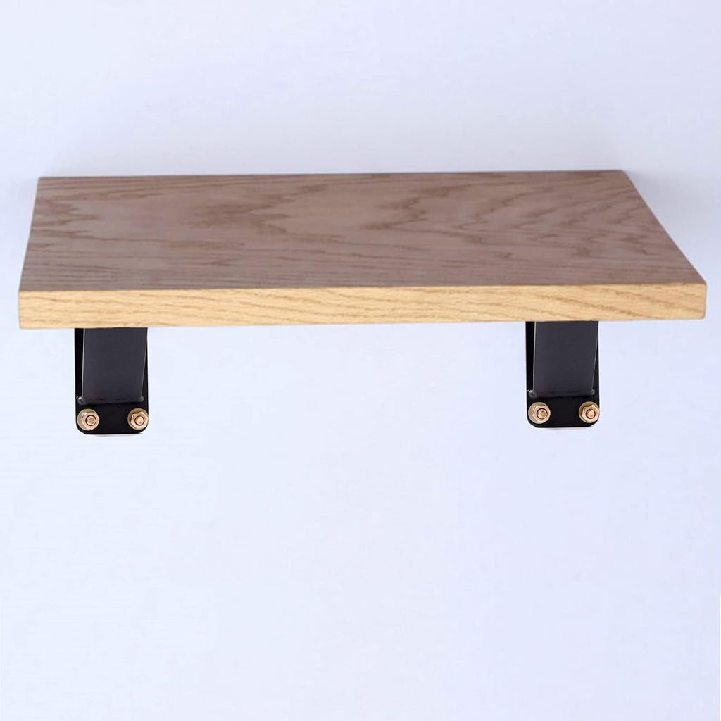 2Pcs Heavy Duty Steel Shelf Brackets Matte Black Y410