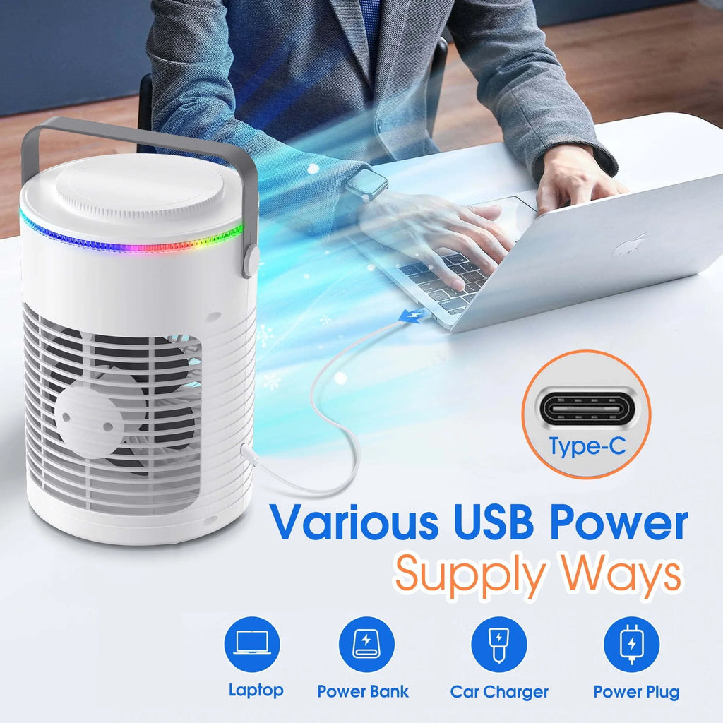 Portable Rechargeable Evaporative Air Cooler 3 Speed F726
