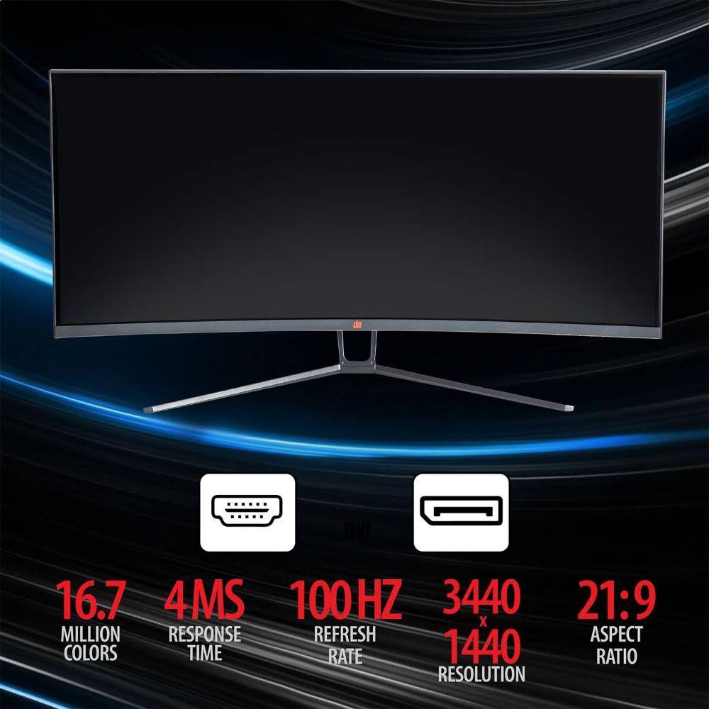 35x22 Curved UltraWide LED Gaming Monitor, 3440x1440 21:9 100Hz (2-Pack) C270698