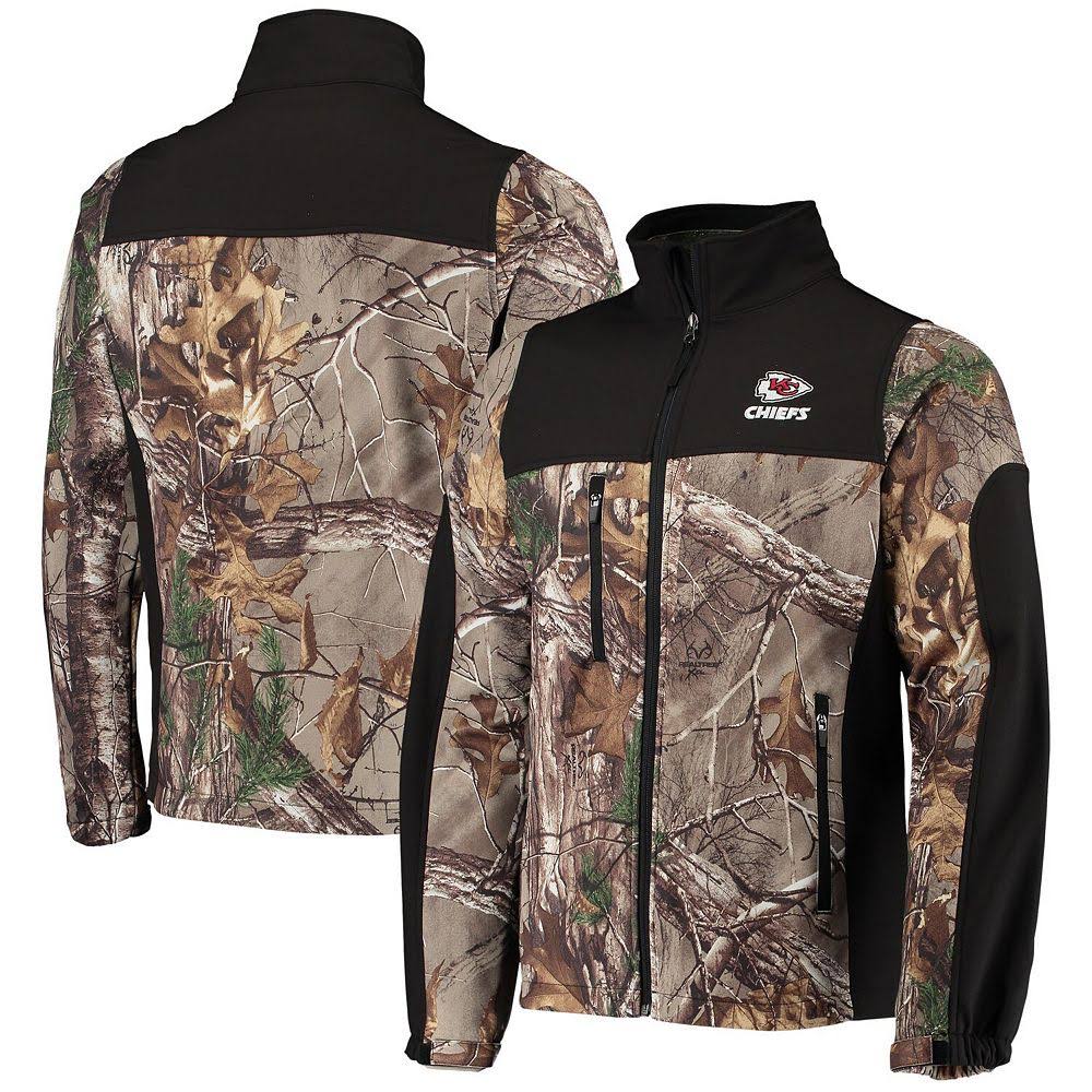 Realtree Camo/Black Softshell Full-Zip Jacket Q922
