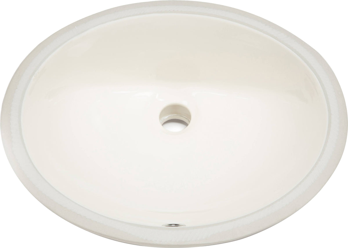 Oval Undermount Sink in Biscuit B4529