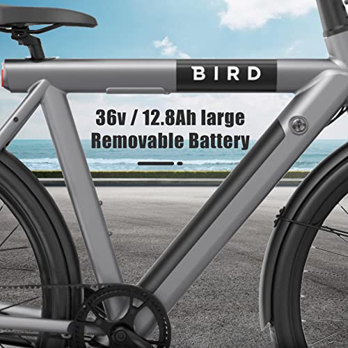 Black 28" Electric Commuter Mountain Bike with 500W Motor, 36V Removable Battery, LCD Display, Disc Brake, Belt Drive C902116
