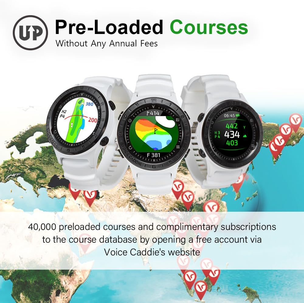 Lightweight Hybrid Golf GPS Watch with Slope Mode and Color Touchscreen M50886
