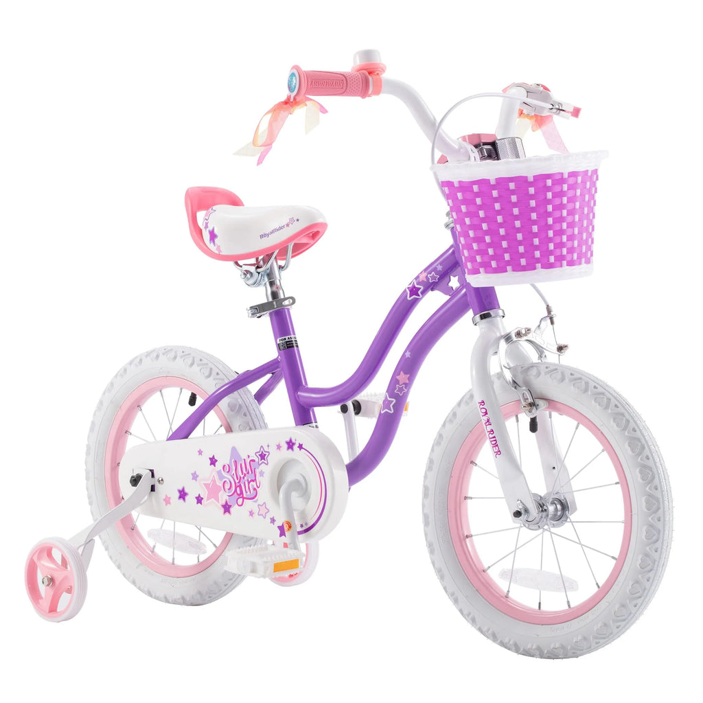 Blue 14 In Kids Bike with Basket and Training Wheels Z555574