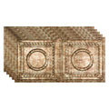 Rosette Decorative Vinyl Glue Up Ceiling Tile in Bermuda Bronze (5 Pack) I18779