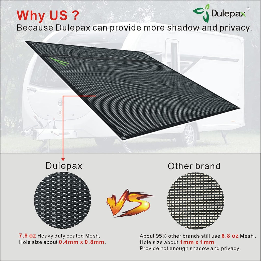 RV Awning Shade Screen with Zipper 8'X17'3'' L6776