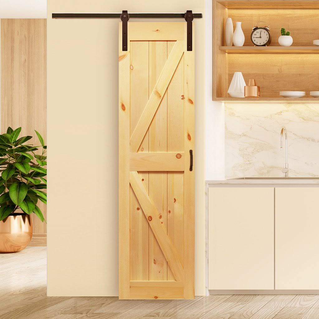 Solid Pine Unfinished Barn Door Slab Z86490