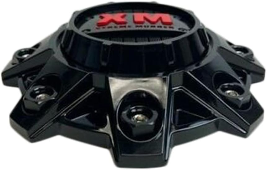 Gloss Black and Red Logo Wheel Center Cap Pack of 2 K795