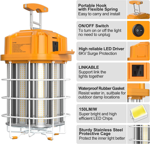 150W LED Portable Work Light with 10ft Cord U169060