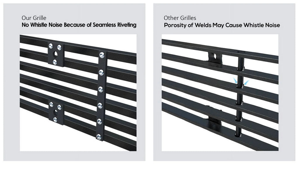 Black Stainless Steel 8x6 Horizontal Billet Grille A872