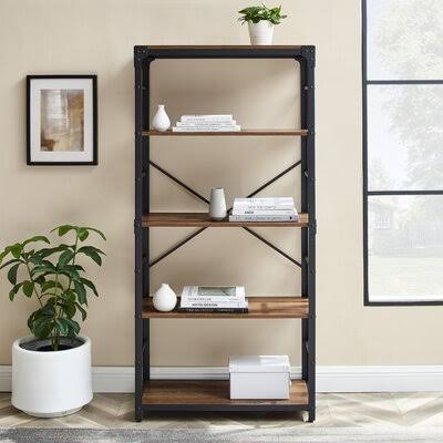 Rustic Oak Etagere Bookcase L70677