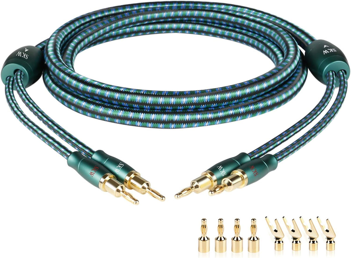 Single Speaker Cable with Banana and Spade Plugs 5ft N7955