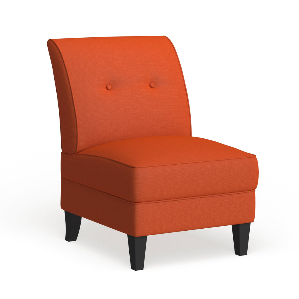 Orange Linen Armless Chair C422