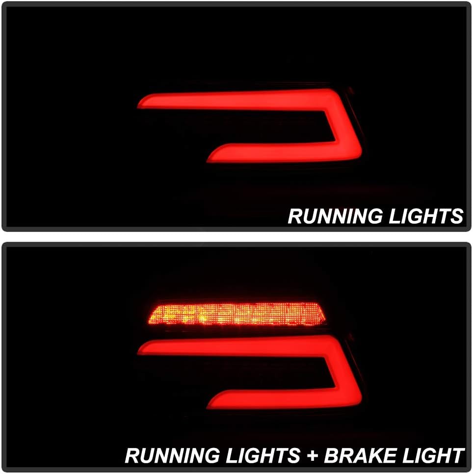 Black Full LED Tail Lights Assembly Pair Left+Right C4315