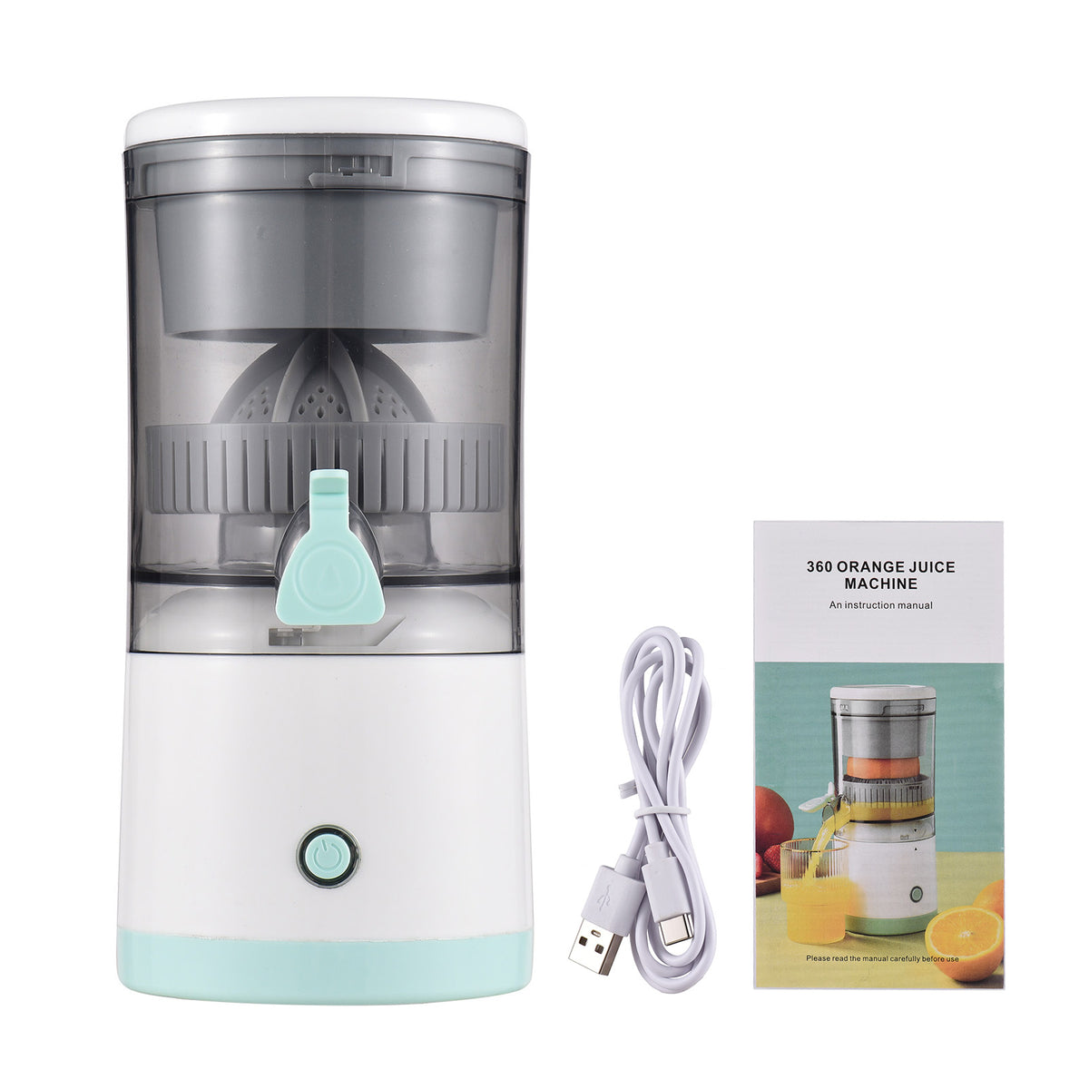 Electric Orange Juice Squeezer Portable Citrus Juicer USB Powered Detachable Washable Z19316