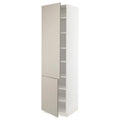White High Cabinet with shelves and 2 Doors E6759