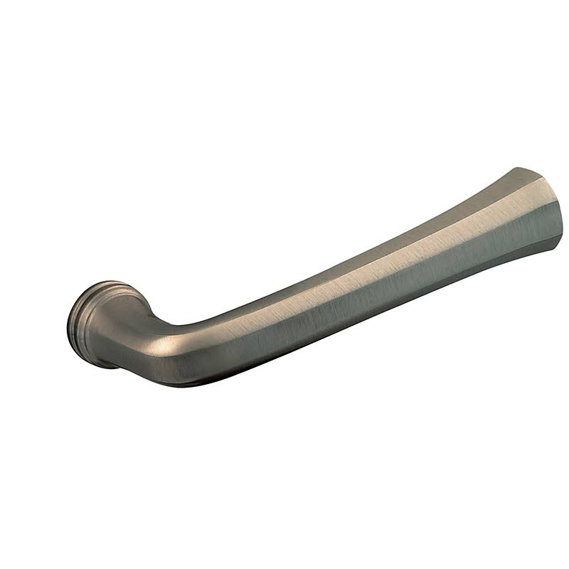 Satin Brass and Brown Single Right Hand Estate Lever O37517