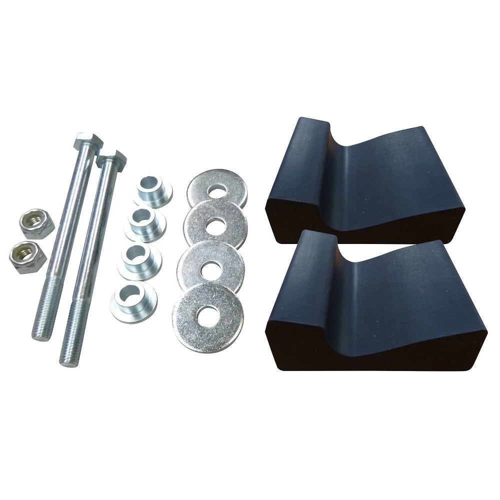 Black XT Snowmobile Skis with 10" Round Bars Complete Kit M475205