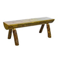 Half Log Bench with Back & Arms V44283