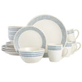 16-Piece White Stoneware Dinnerware Set Q8914