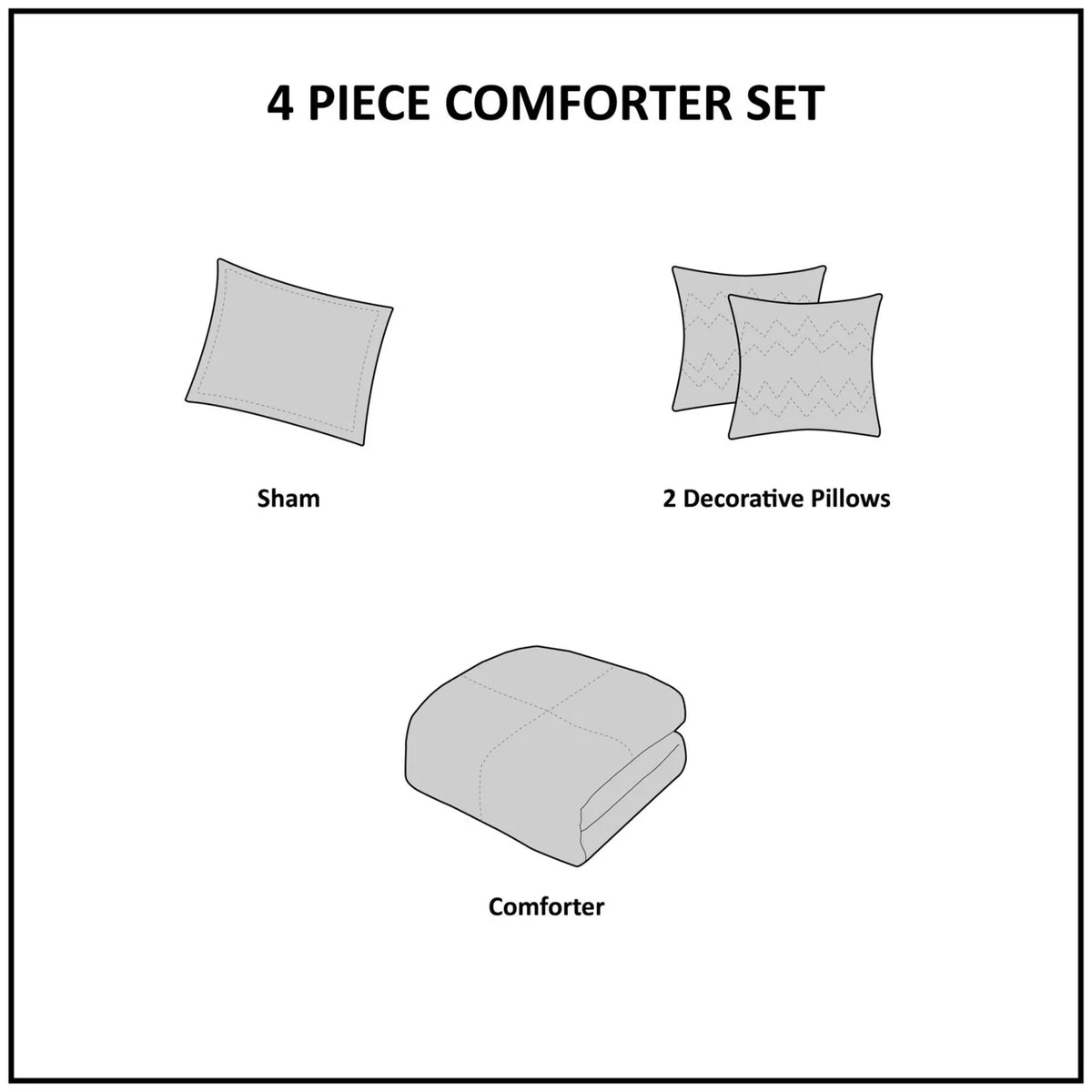 Pink 4 Piece Comforter Set L1136