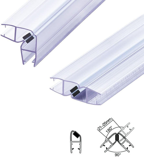 1 Pair 78 Inch Shower Door Magnetic Profile Seal for 5/16 to 3/8 Inch Glass W7639