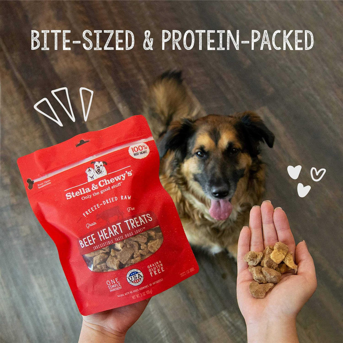 Chicken Hearts Freeze-Dried Dog Treats L841