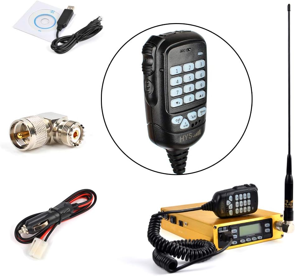 Dual Band VHF/UHF Mobile Transceiver with Programming Cable Antenna Adapter U588