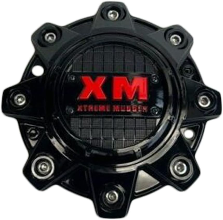 Gloss Black and Red Logo Wheel Center Cap Pack of 2 K795