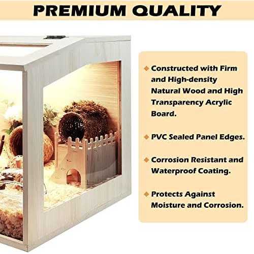 Hamster Cage Wooden with Acrylic Sheets P535