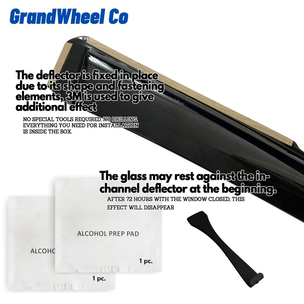 Smoke Tinted In-channel Side Window Vent Visor Deflectors Rain Guards 4 pcs T951620