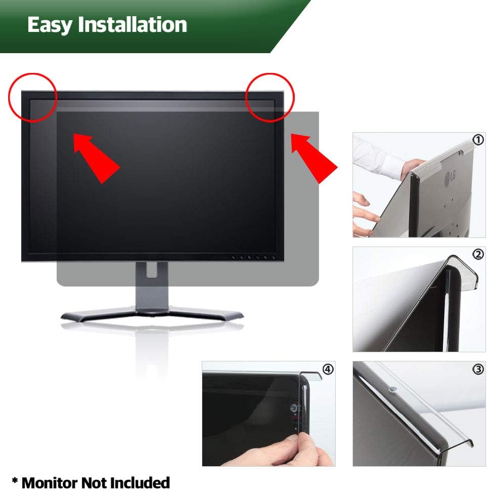 17” Removable Acrylic Privacy Screen for Monitor, Pack of 2 K3691