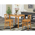3 Piece Solid Wood Rubberwood Dining Set D537