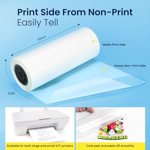8.5" x 11" 50 Sheets Glossy Clear Cold Peel DTF Transfer Film V640371