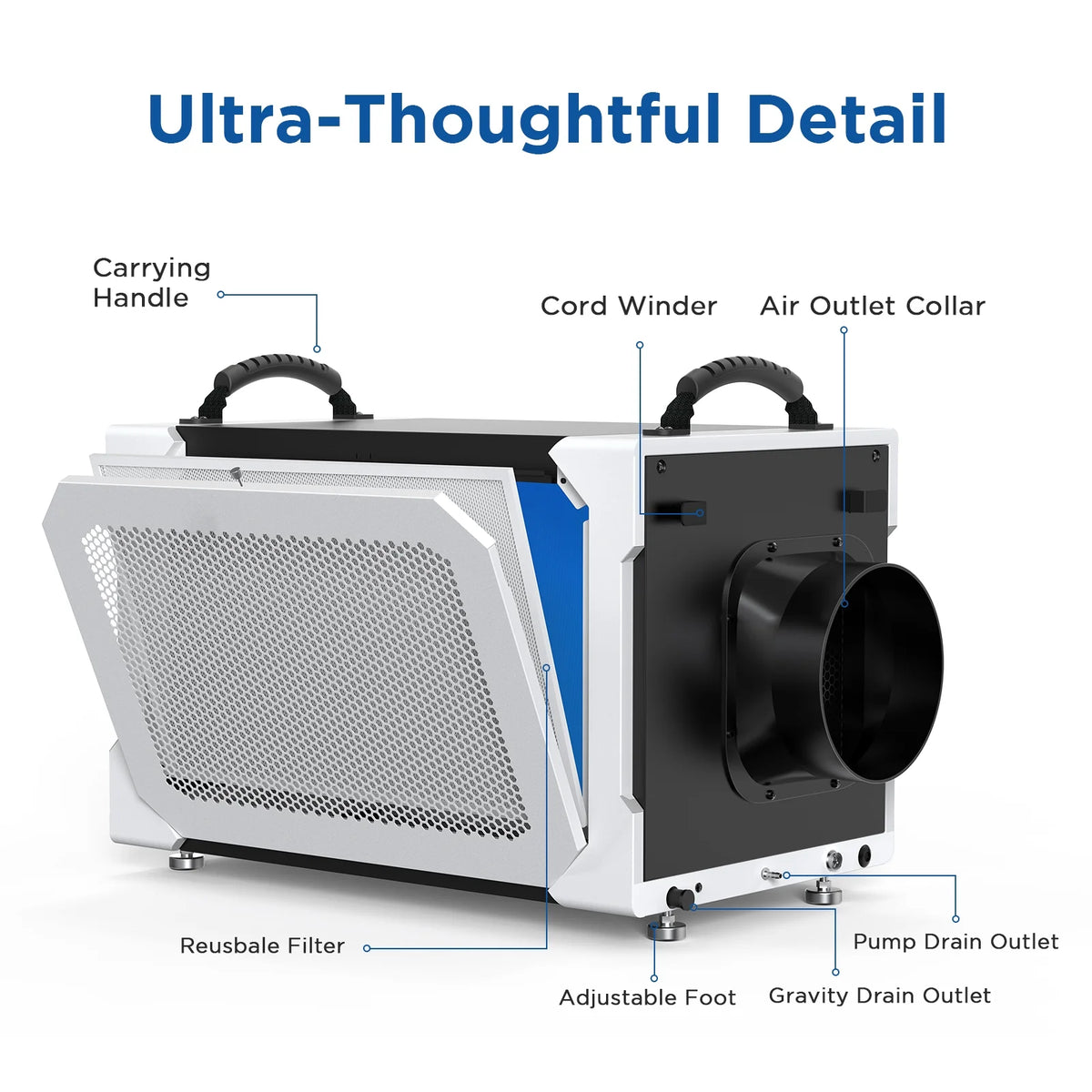 235 Pints Commercial Dehumidifier with Pump and Drain Hose O556862
