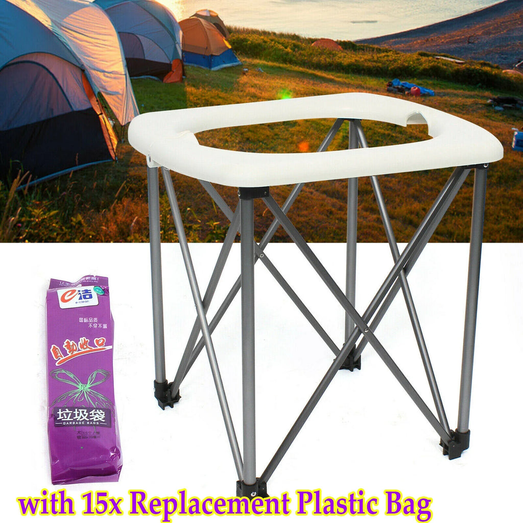 Portable Folding Toilet Commode Seat with Steel Feet G19280
