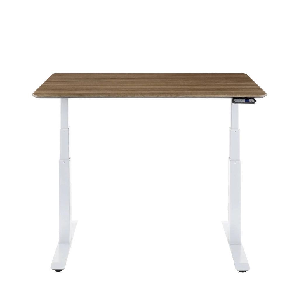 Ashwood/White Electric Height Adjustable Standing Desk O65415