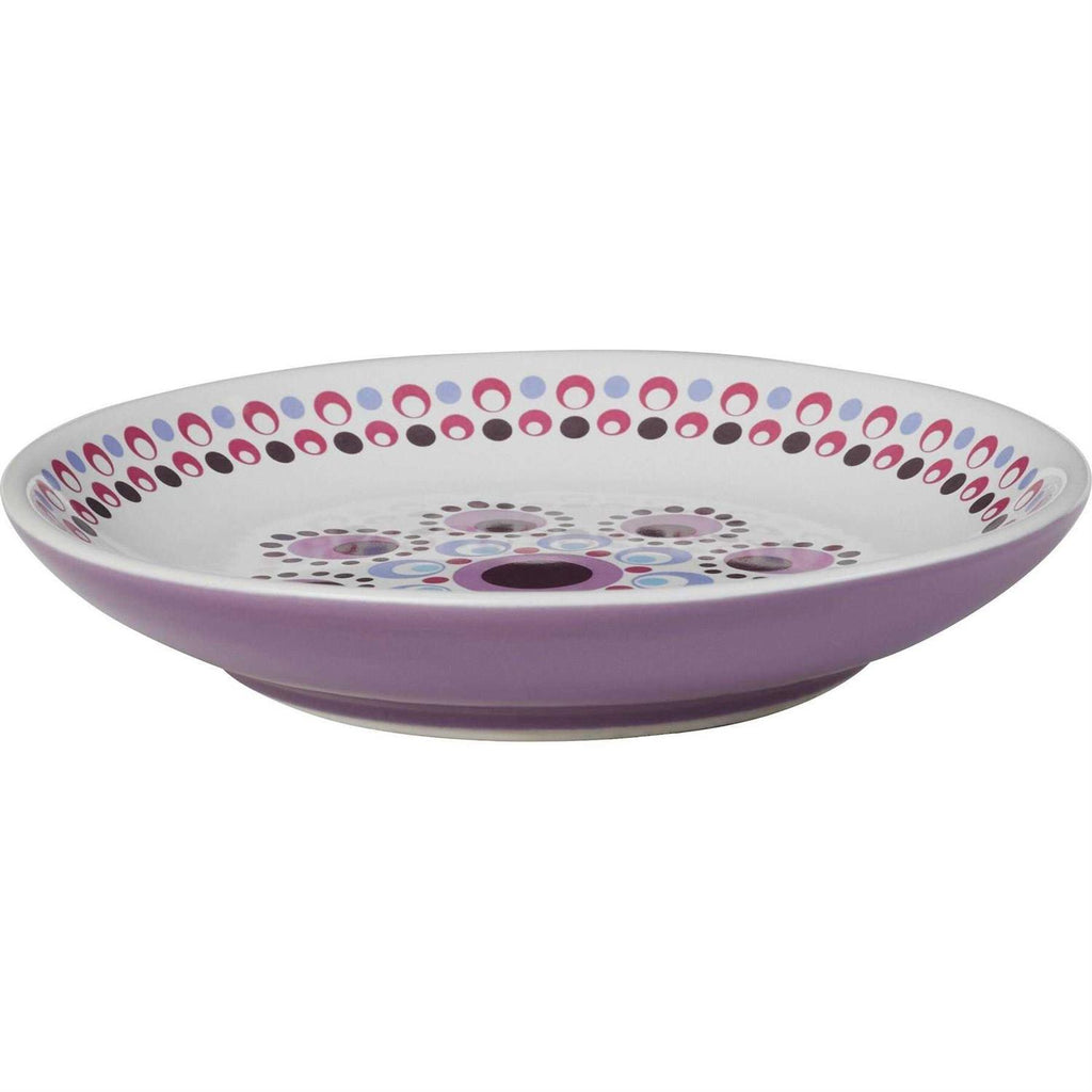 Kaleidoscope Pattern Non-skid Ceramic Cat Dish S23299