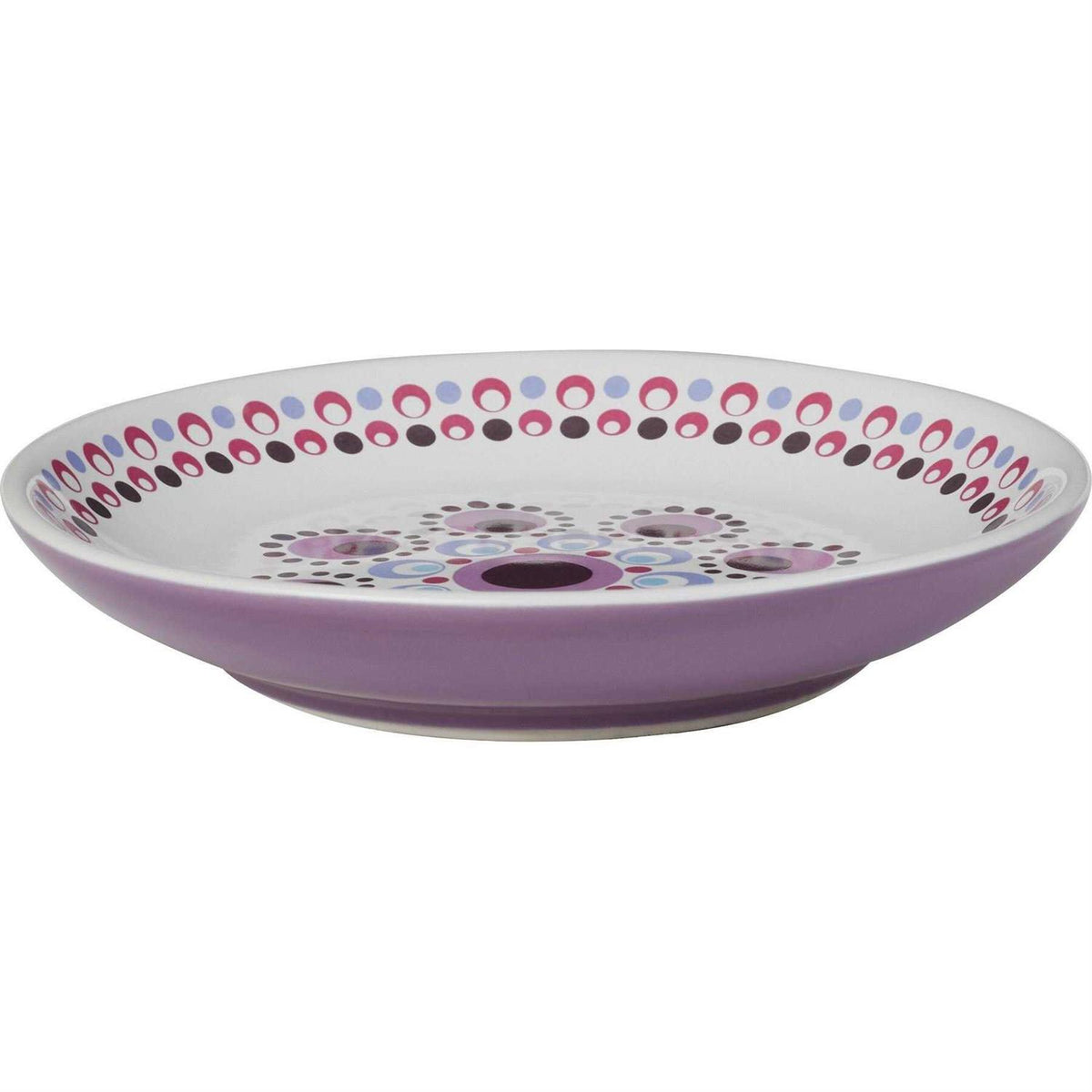 Kaleidoscope Pattern Non-skid Ceramic Cat Dish S23299