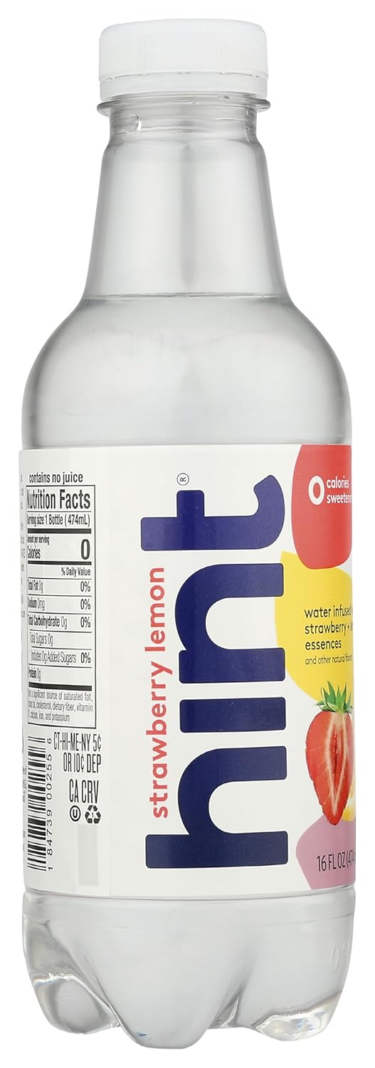 Strawberry Lemon Infused Water, 16 Fluid Ounce (Pack of 12) B3763