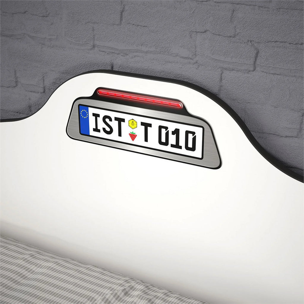 White Wood Twin Car Bed F704