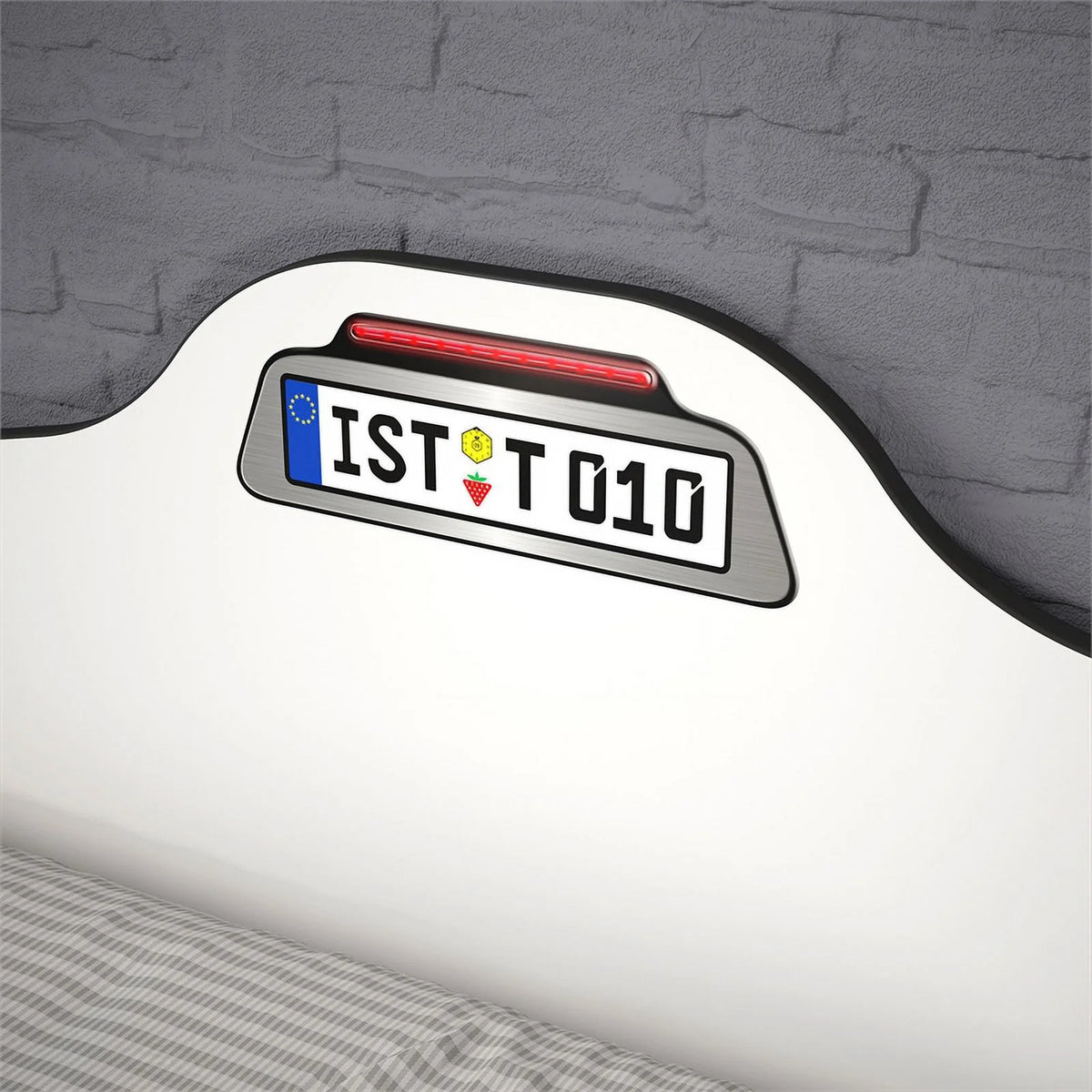 White Wood Twin Car Bed F704
