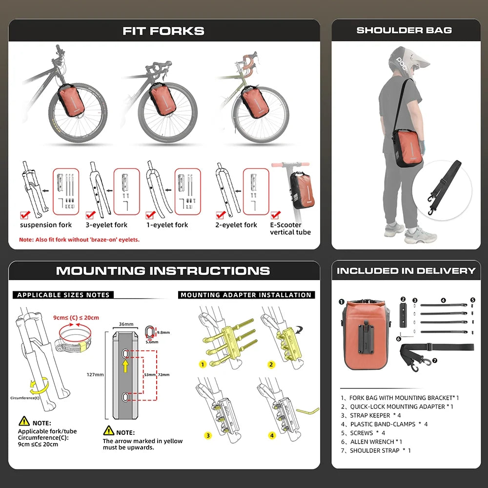 Waterproof Bike Front Fork Bag O91812