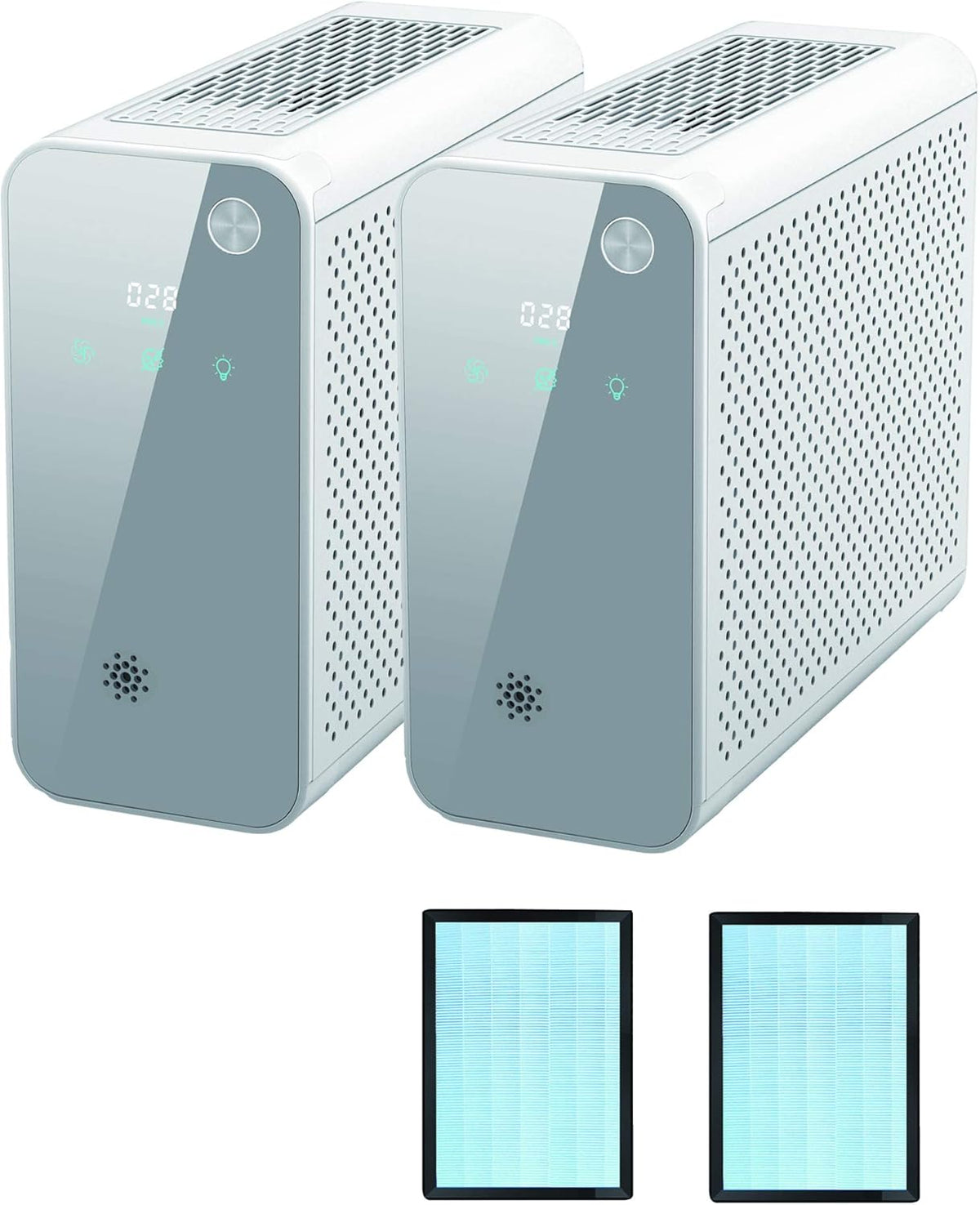 HEPA Air Purifier with UVC Light H13 True HEPA Filter PM2.5 Monitor, 140 CADR, White Y311331