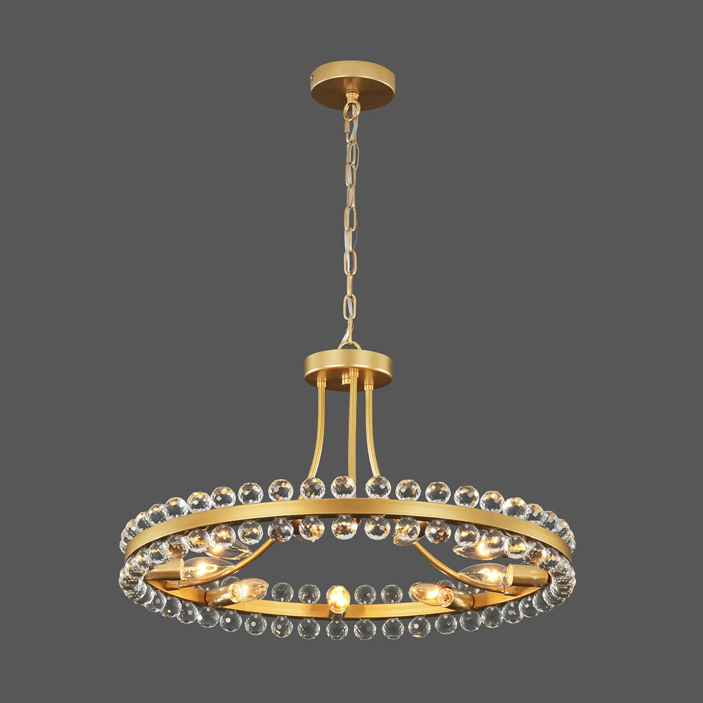 9-Light Dimmable Crystal Chandelier S874
