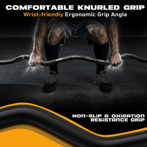 47" EZ Curl Bar Weight Lifting Bar with Star Collars K172