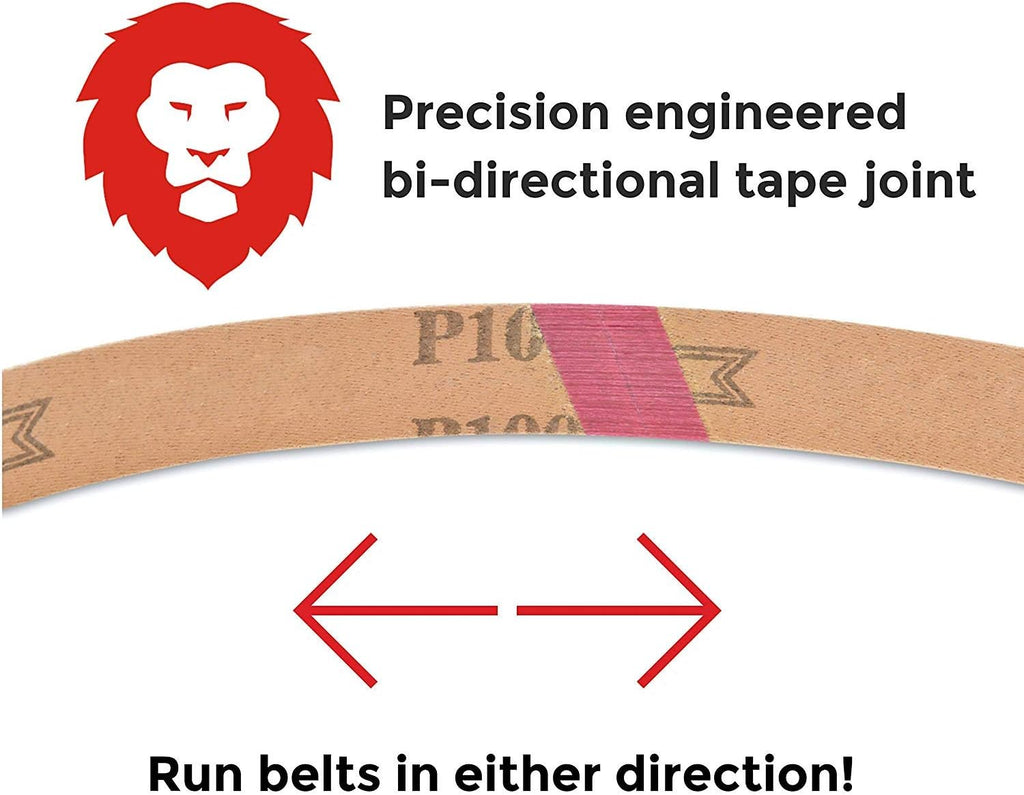 2 X 42 Inch Silicon Carbide Extra Fine Grit Sanding Belts 6 Pack F779