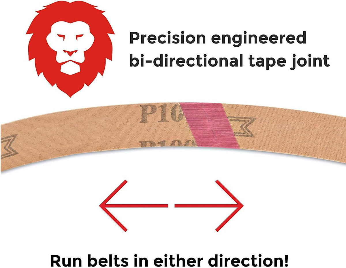 2 X 42 Inch Silicon Carbide Extra Fine Grit Sanding Belts 6 Pack F779